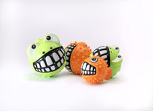 Load image into Gallery viewer, NEW ROGZ Grinz Fetch Frog Dog Toy and the NEW ROGZ Grinz Fetch Puffer Fish