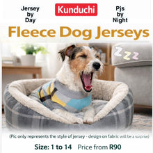 Load image into Gallery viewer, Kunduchi Fleece Dog Jersey - Jersey by Day, Doggie PJs by Night