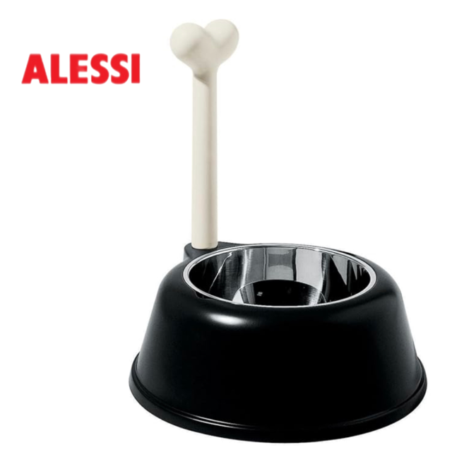 ALESSI LUPITA 18/10 Stainless Steel & Resin 100% Dog Bowl