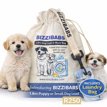 Load image into Gallery viewer, BIZZIBABS Cotton Web Dog Leads: 1.8m, 1.6m & 1.8m Puppy Leads WITH ITS OWN LAUNDRY BAG