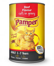 Load image into Gallery viewer, Pamper Wet Cat Food (Single 385g Tin) - ALL FLAVOURS OUT OF STOCK