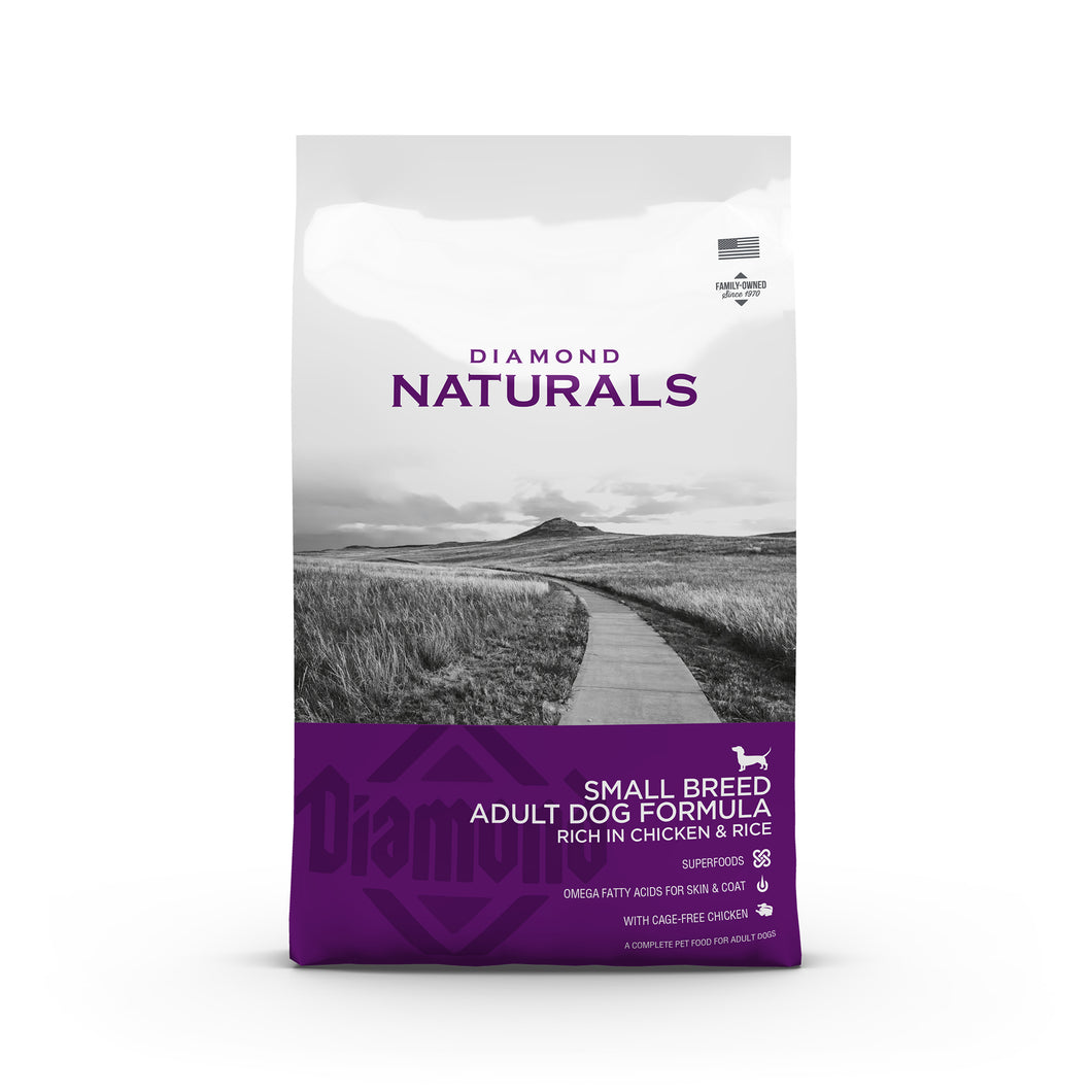 New! Diamond Naturals Small Breed Adult Dog Formula Rich in Chicken & Rice