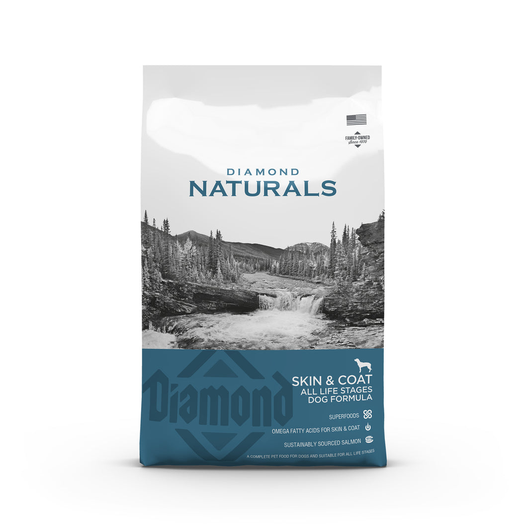 New! Diamond Naturals Skin & Coat All Life Stages Dog Formula - Rich in Salmon and Potato