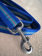 Load image into Gallery viewer, NEW:  Bizzibabs Dark Blue Striped Web 1.8m Dog Leash
