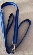 Load image into Gallery viewer, NEW:  Bizzibabs Dark Blue Striped Web 1.8m Dog Leash
