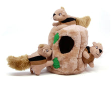 Load image into Gallery viewer, Hide-A-Squirrel Plush Puzzle Dog Toy - Pocket with 3 Squirrels (Small or Medium)