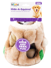 Load image into Gallery viewer, Hide-A-Squirrel Plush Puzzle Dog Toy - Pocket with 3 Squirrels (Small or Medium)