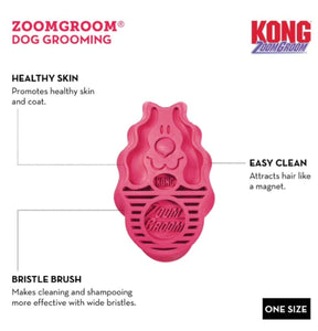 Kong Raspberry Zoomgroom - One Size (Large)