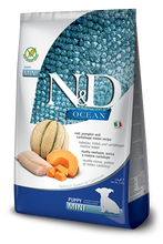 Load image into Gallery viewer, FARMINA N&D OCEAN Grain-Free Puppy Dog Food for All Breeds: Cod, Pumpkin & Cantalupe Recipe