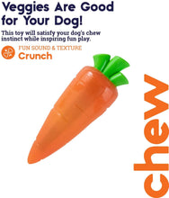 Load image into Gallery viewer, Crunch Veggies Carrot Dog Chew Toy - Large