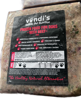 Load image into Gallery viewer, VONDI&#39;S Holistic Pet Nutrition, Beef Dog Food - Frozen 500g
