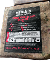 Load image into Gallery viewer, VONDI'S Holistic Pet Nutrition, Beef Dog Food - Frozen 500g