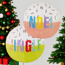 Load image into Gallery viewer, Two Festive Plush Ball Duo Dog Toys (Diameter 10cm)