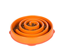 Load image into Gallery viewer, Slow Feeder Dog Bowl - Orange - Large