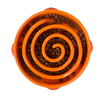 Load image into Gallery viewer, Slow Feeder Dog Bowl - Orange - Large