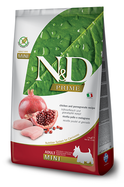 FARMINA N&D PRIME GRAIN-FREE: Adult Dog Food for All Breeds Italian Free-Range Chicken & Pomegranate