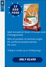 Load image into Gallery viewer, FARMINA N&D ANCESTRAL GRAIN Adult Dog Food for All Breeds: Chicken, Spelt, Oats & Pomegranate Recipe