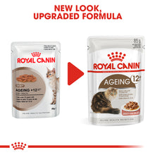 Load image into Gallery viewer, ROYAL CANIN Ageing 12+ Wet Cat Food Pouches in Gravy 12x85g