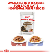 Load image into Gallery viewer, ROYAL CANIN Ageing 12+ Wet Cat Food Pouches in Gravy 12x85g