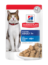 Load image into Gallery viewer, HILL'S SCIENCE PLAN Adult Wet Cat Food Chicken & Ocean Fish 12 x 85g sachet box