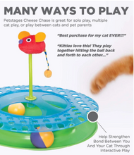 Load image into Gallery viewer, Cheese Chase 3-in-1 Activity Cat Toy