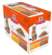 Load image into Gallery viewer, HILL'S SCIENCE PLAN Adult (1-6 years) Wet Cat Food Poultry Selection: Chicken & Turkey Pouches