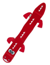 Load image into Gallery viewer, Fire Biterz Dragon Dog Toy with 3 Squeakers - Length - 61cm, width - 8.5cm, height - 4cm