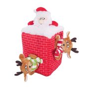 Load image into Gallery viewer, Peek-a-boo Santa Dog Toy