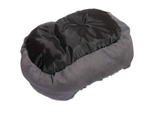Load image into Gallery viewer, Grey Lion Faux Suede Oval Dog Bed - Small, Medium 65cm & Large 80cm