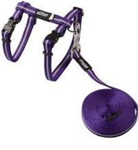 Load image into Gallery viewer, ROGZ Alley Cat SAFETY RELEASE Collar and ROGZ Alley Cat H-Harness with a Lead - Small & X-Small