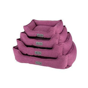 SCRUFFS Manhattan Box Bed for Dogs - Berry Purple