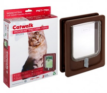 Load image into Gallery viewer, Pet Tek Wood Fitting Dogwalk (Flap SIze 24cm x 18cm) White or Brown