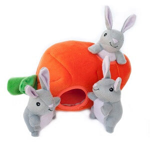 ZippyPaws Bunny 'n Carrot Burrow Dog Toy