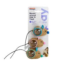 Mousin Around Hide 'n Treat Cat Toy Mice  - 3pk