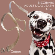 Load image into Gallery viewer, BIZZIBABS Cotton Web Dog Leash: 1.8m (Cream or blue) - SOLD OUT