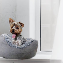 Load image into Gallery viewer, Grey Lion Faux Suede Oval Dog Bed - Small, Medium 65cm & Large 80cm
