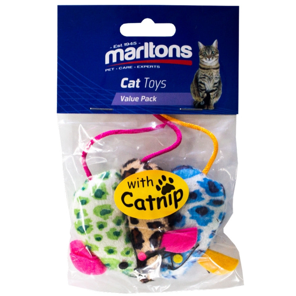 Marltons Catnip Value Pack - Mice (6cm) - 3 Pack