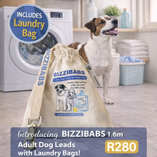 Load image into Gallery viewer, BIZZIBABS Cotton Web Dog Leads: 1.8m, 1.6m &amp; 1.8m Puppy Leads WITH ITS OWN LAUNDRY BAG
