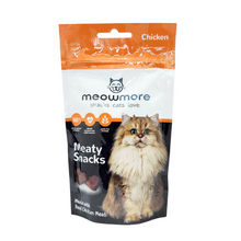 Load image into Gallery viewer, Meowmore Snacks - Meaty or Fishy Cat Treats (15g) or Meowmore Sticks (3 sticks in a pkt)
