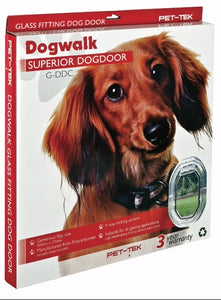 Pet Tek Dogwalk Door - Glass Fitting - for up to 25kg dog