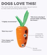 Load image into Gallery viewer, Carrot Stuffer Dog Toy &amp; Treat Dispenser - 17x14x6cm
