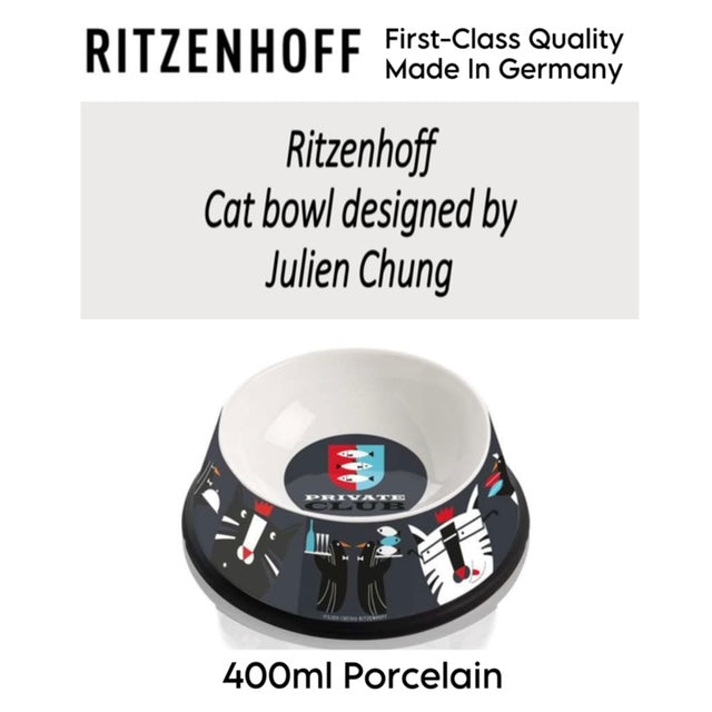 Porcelain Cat Bowl - 400ml  (Ritzenhoff)