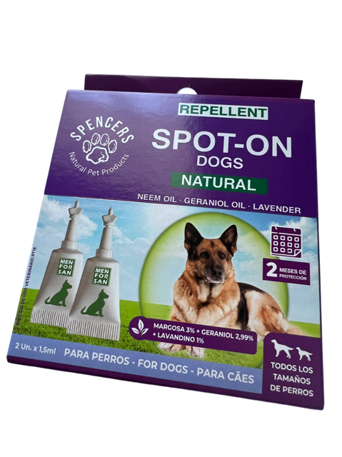 Spencers Natural Tick & Flea Repellent and Skin Healing Dog Spot-On Drops