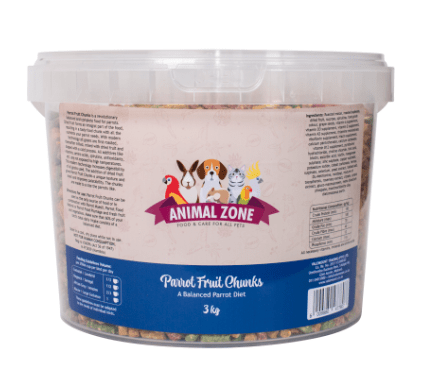Animalzone Parrot Fruit Chunks Tub - 3kg