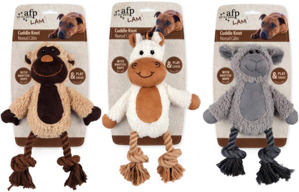 All For Paws Lambswool Cuddle Knot Dog Toy - 25cm