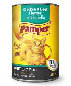 Pamper Wet Cat Food  (Single 385g Tin)