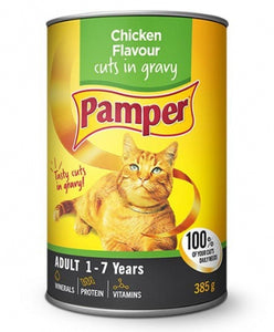Pamper Wet Cat Food  (Single 385g Tin)