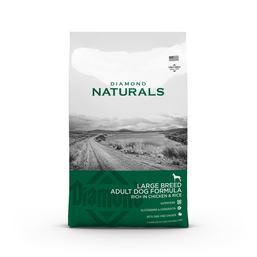 New! Diamond Naturals Large Breed Adult Dog Formula Rich in Chicken & Rice - OUT OF STOCK