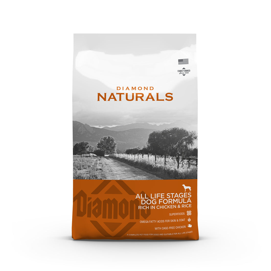 New! Diamond Naturals All Life Stages Dog Formula Rich in Chicken & Rice - OUT OF STOCK