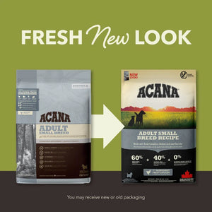 ACANA  DOG FOOD Adult Small Breed Recipe for 1 yr and older